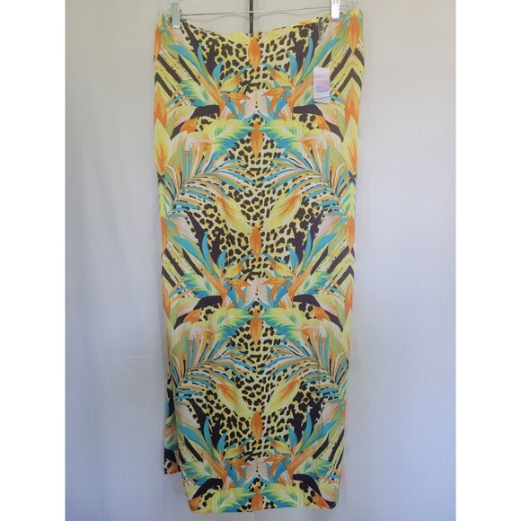 FOREVER 21 Women's Swimwear Coverup Sarong Wrap Skirt One Size Tropical Print - Picture 3 of 10